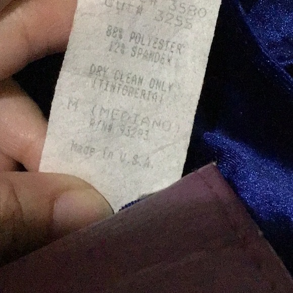 Vintage Electric a blue Velvet Tunic Button Top - Picture 5 of 5